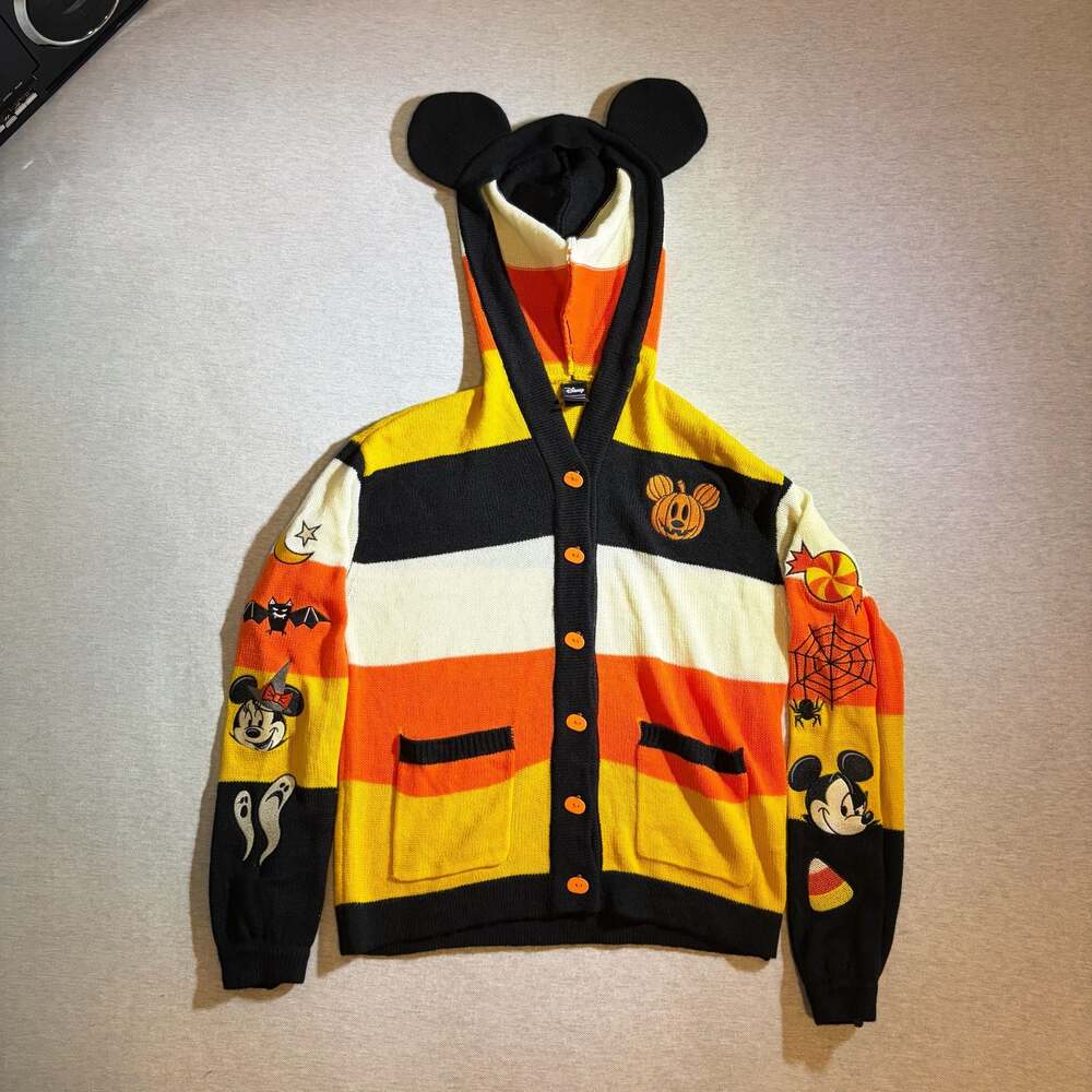 Her Universe Disney Mickey Mouse Candy Corn Hooded Cardigan
